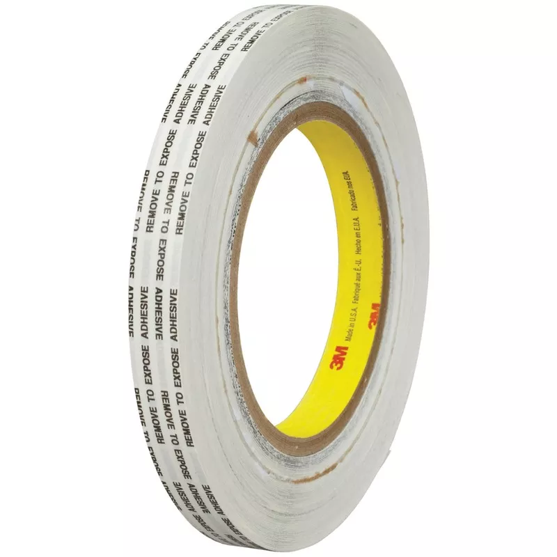 1/2" x 1000 yds. 3M 466XL Adhesive Transfer Tape Hand Rolls - 12pk