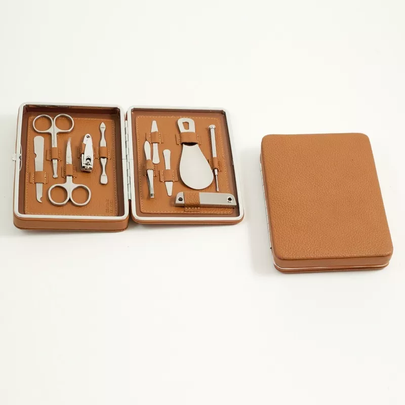 10 Piece Leather Manicure Set