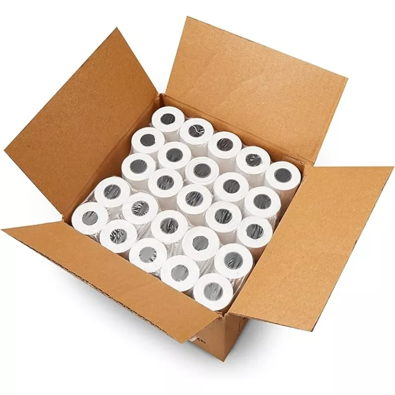 (50 Rolls) 2 1/4 x 55 Thermal Paper Rolls (57mm x 30mm) For New Square Terminal Credit Card Machine 50 GSM Paper Thickness For VeriFone VX520 Ingenico ICT220 ICT250 First Data FD400 BPA FREE