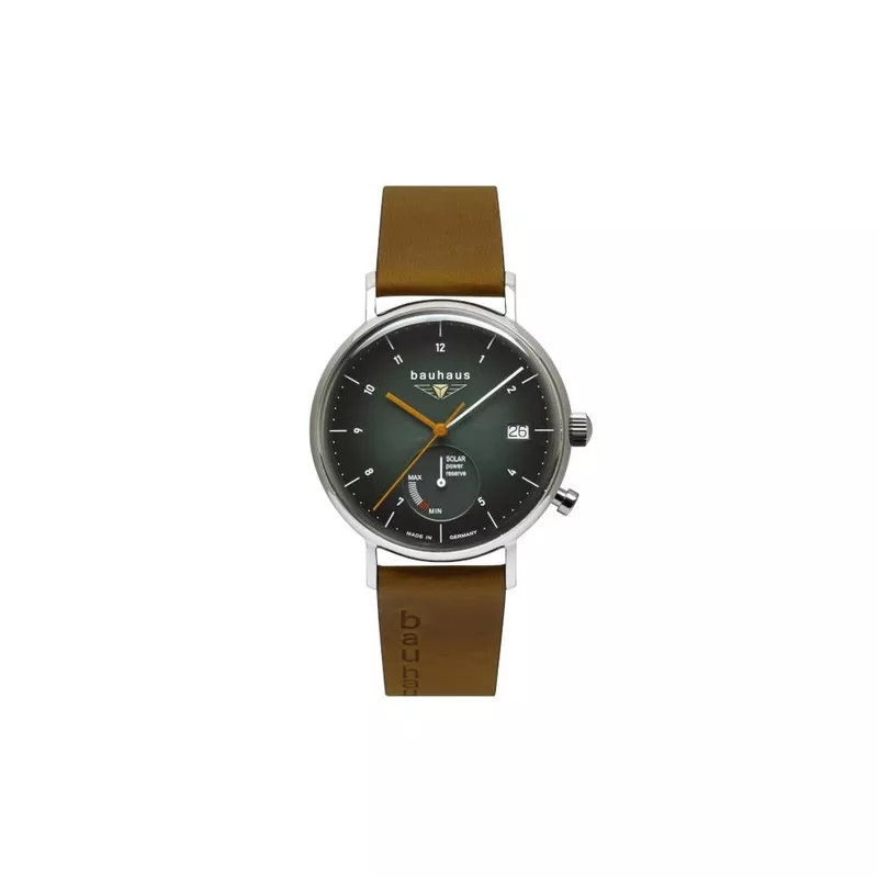 Bauhaus Quartz Watch, Green, 41 mm, Day, 2112-4