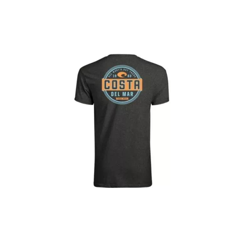 Costa XXL Short Sleeve Men’s Crew Neck Dark Heather Prado Tee Shirt