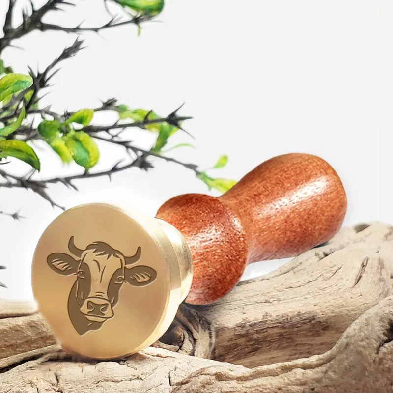 Cow’s Head Wax Seal Stamp #3106-USA Handcrafted