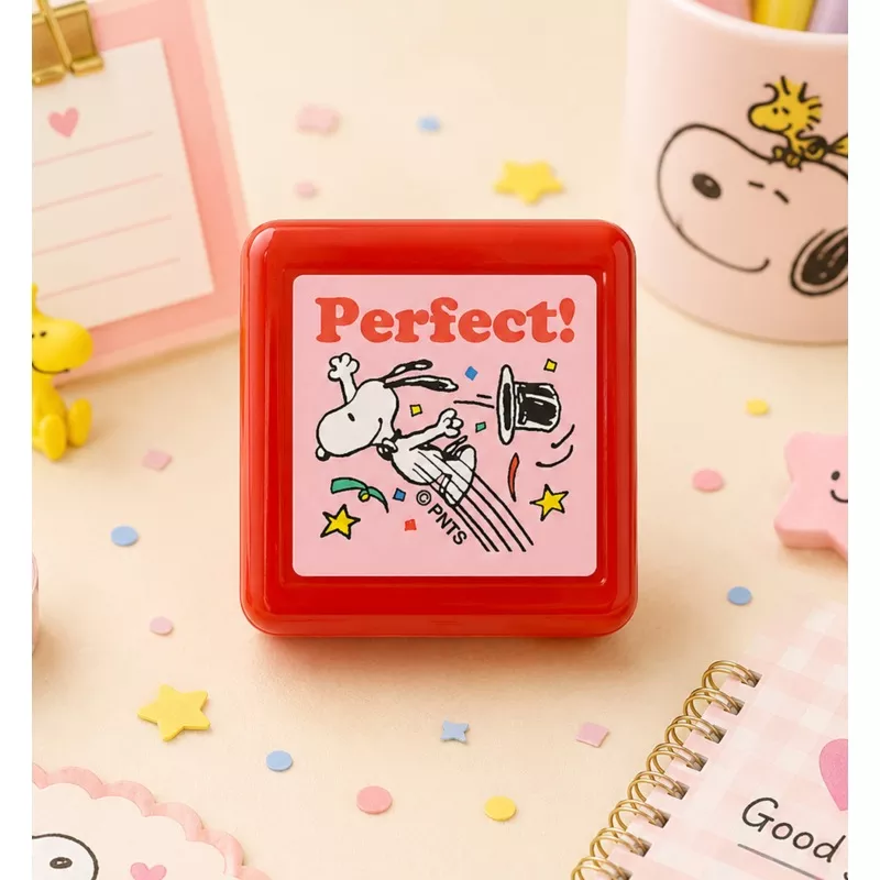 [JAPAN] Peanuts Snoopy Imprint Stamp [Perfect-Pink]