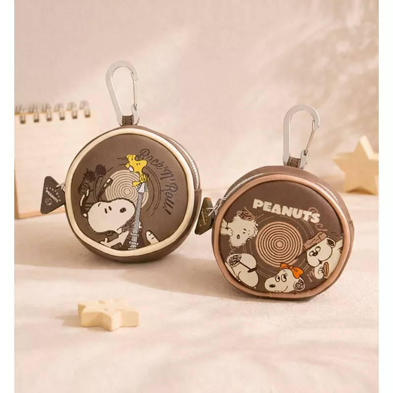 [JAPAN] Peanuts Snoopy Multi Mini Pouch [Rock n Roll Series] SNOOPY & WOODSTOCK