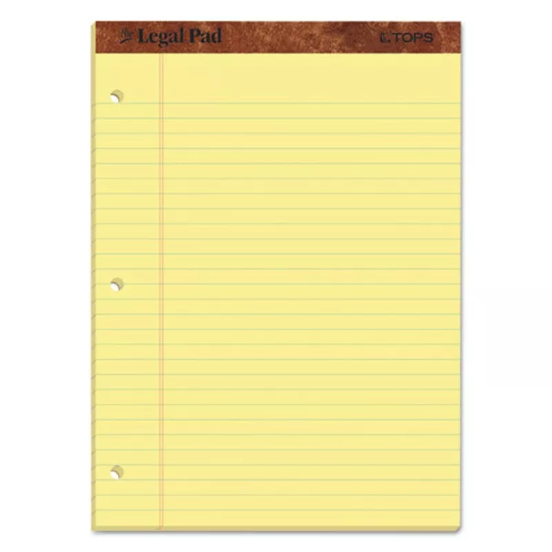 “the Legal Pad” Ruled Pads, Wide-legal Rule, 11.75 X 8.5, Canary, 50 Sheets, Dozen