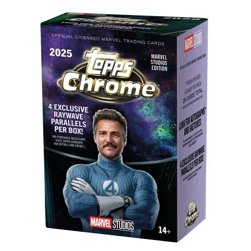 Marvel Studios Trading Cards Topps Chrome 2025 Value Box Of 7 Packs (12/24/2025)