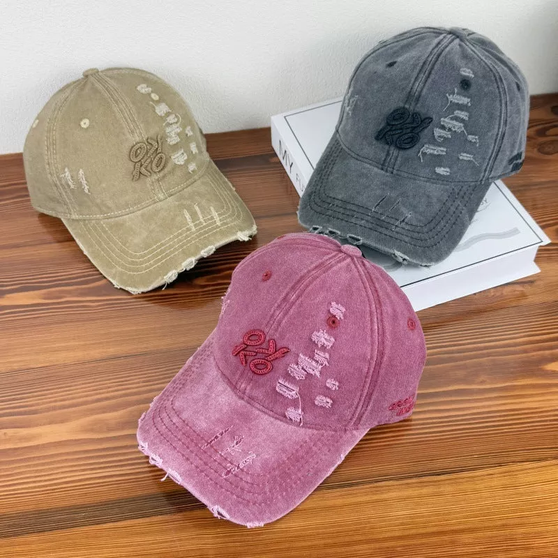 Men's Distressed Casual Baseball Cap Bowlift 1784270844 Navy
