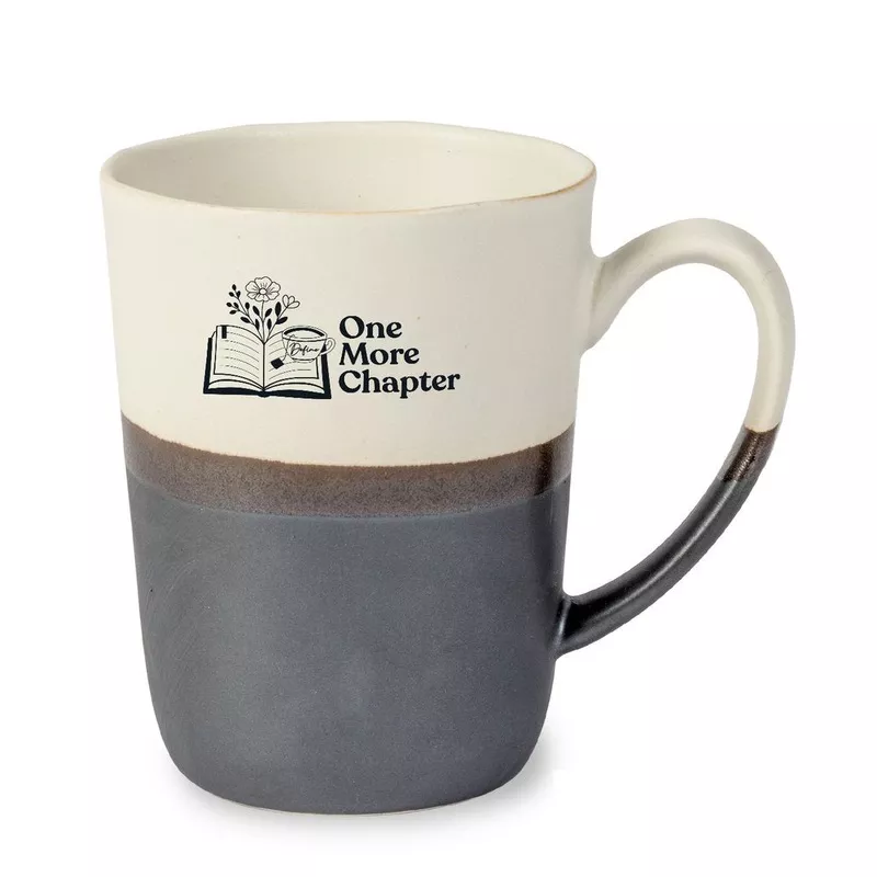 ‘One More Chapter’ Porcelain Mug – 15 oz. Stone