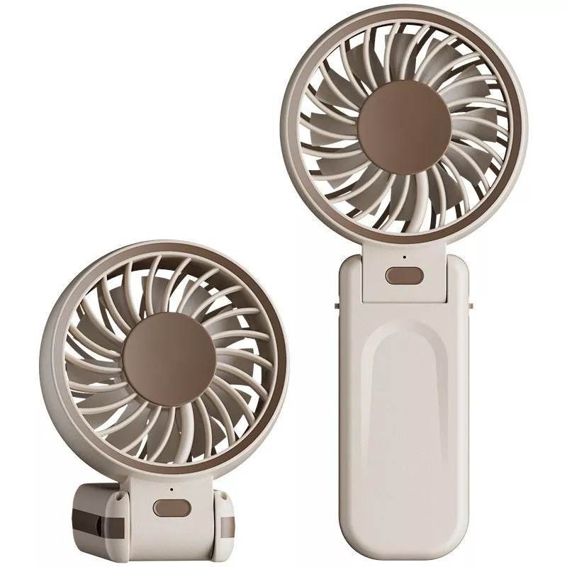 Women's Portable Mini Battery Fan with Flexible Stand Bowlift Beige