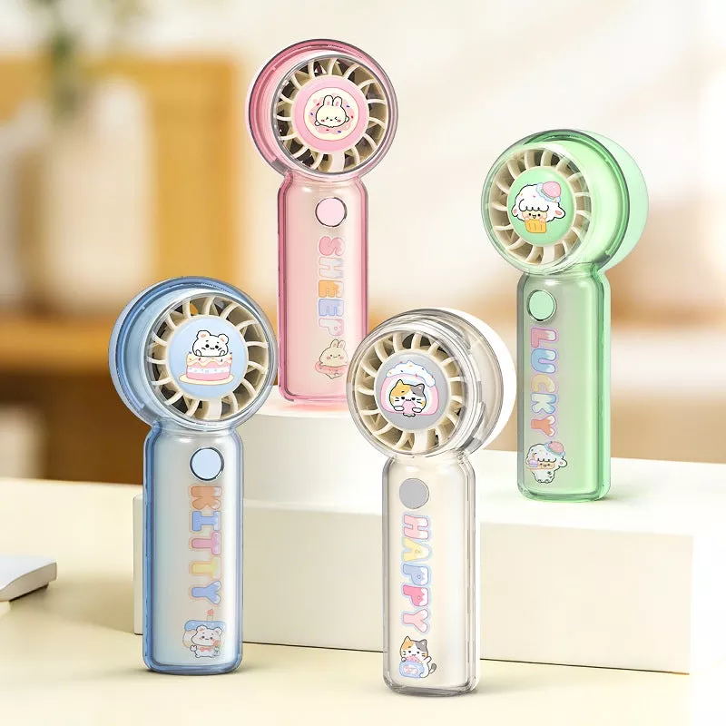 Women's Portable Mini Personal Fan with Cute Design Bowlift Green
