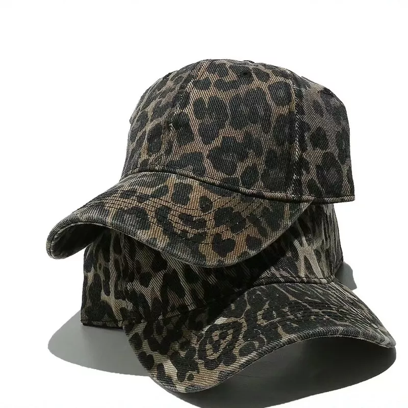 Women's Stylish Animal Print Baseball Cap Bowlift Dark Brown