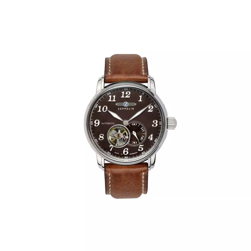 Zeppelin LZ 127 Graf Zeppelin Automatic Watch, Brown, 40 mm, 7666-4