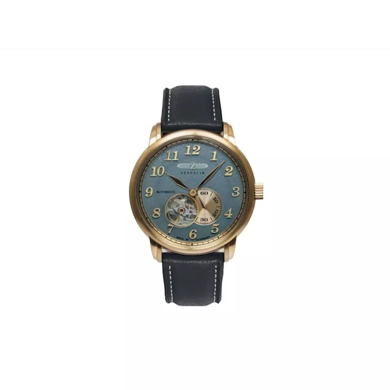 Zeppelin LZ 127 Graf Zeppelin Automatic Watch, PVD Gold, Grey, 40 mm, 7664-5