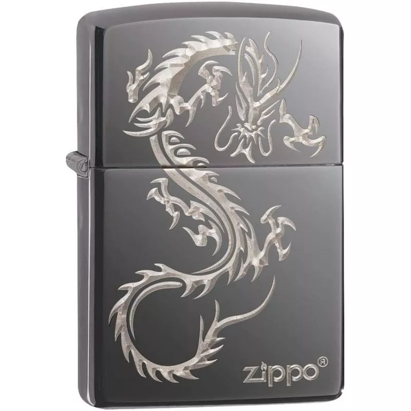 Zippo - Custom Personalized Chinese Dragon Design Windproof Lighter - 1 Pack
