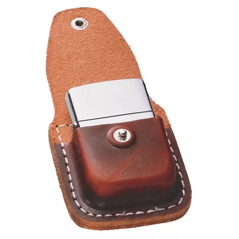 Zippo Lighter Pouch with Clip - Brown