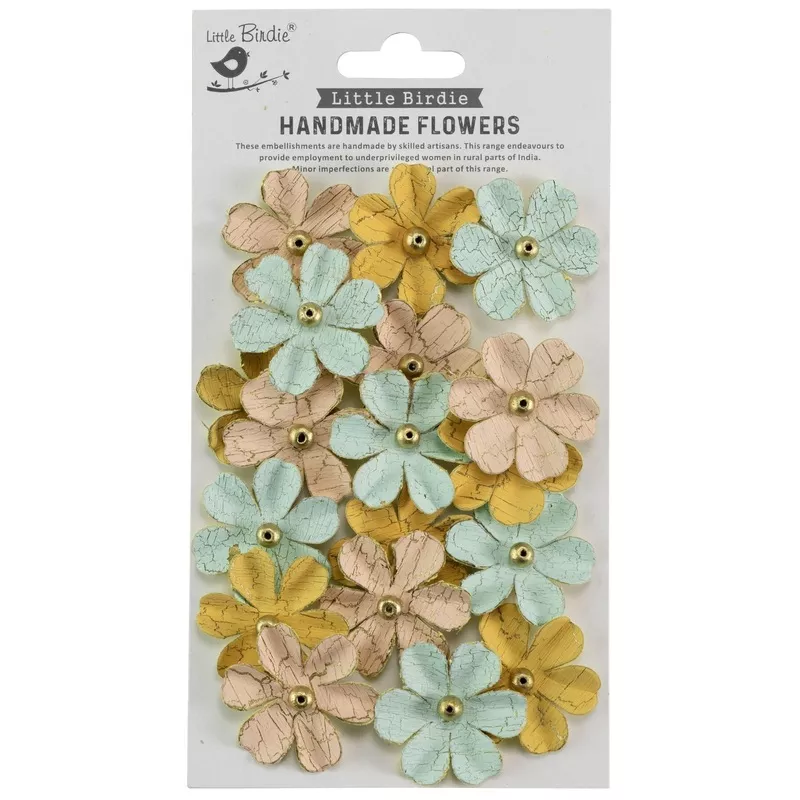 Zoey Washed Paper Flowers 18/Pkg – Sunshine And Lemonade